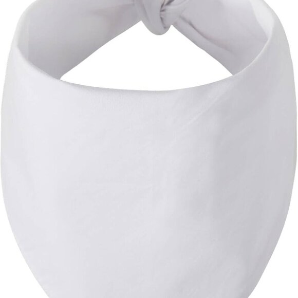 Blank Dog Bandanas Medium-1PCS, DIY Solid White Triangle Scarf Premium Cotton Ha - Picture 1 of 8